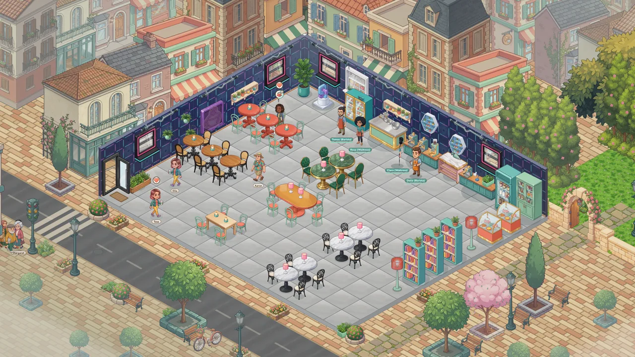 A player's café in the morning